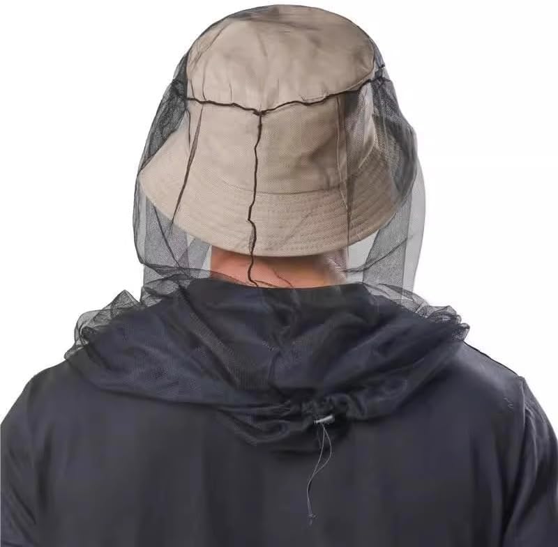 Ducclucc Breathable Mosquito Head Net Head Bug Net for Hat Fits Most Sizes of Hats (2pcs, 47.2" L x 23.6" W, Black) - Image 5